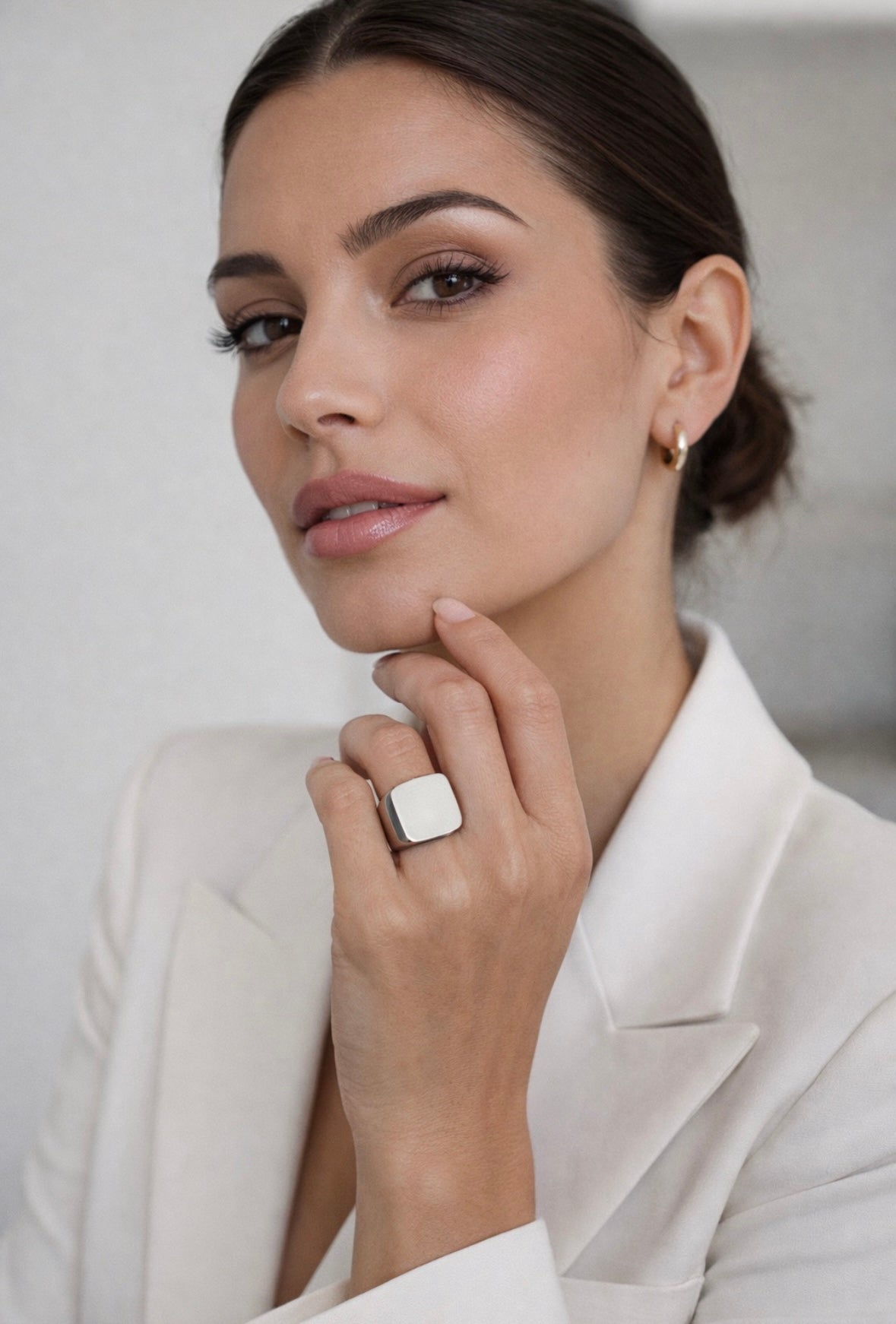 SQUARE SILVER SIGNET RING