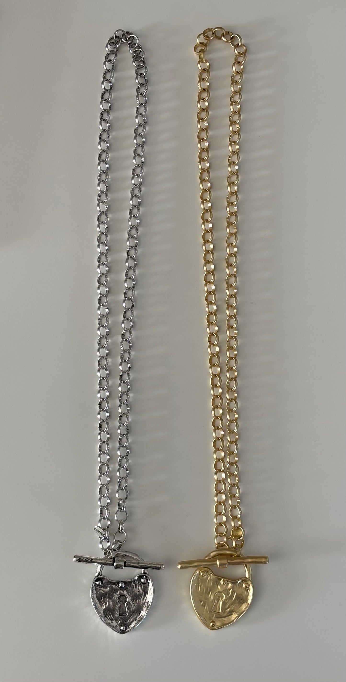 SILVER LOCK HEART NECKLACE