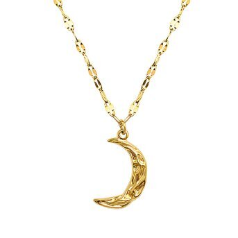 CRESCENT HAMMER MOON NECKLACE