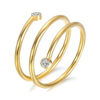 FRIEDA SPIRAL BEZEL RING