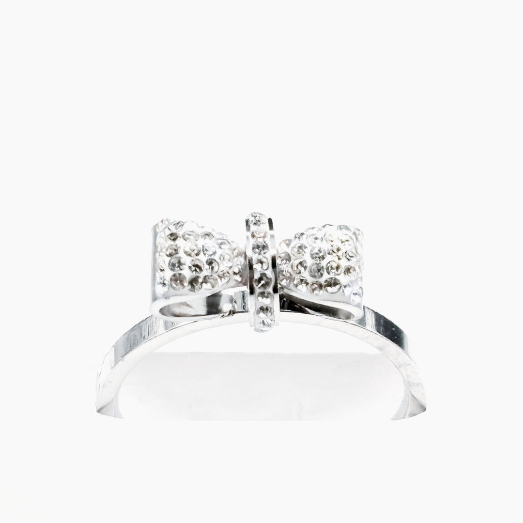 SILVER BOW RING