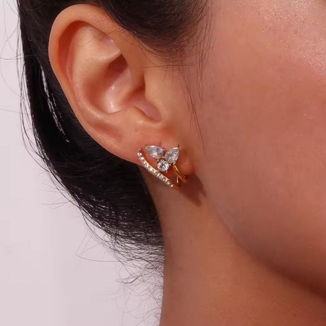 PETAL SPARKLE STUD