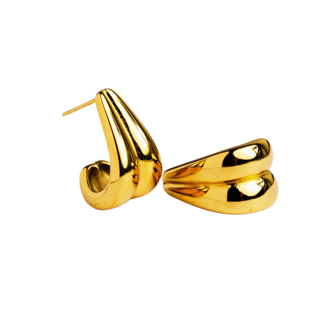 GOLDEN PETAL DROPS EARRINGS
