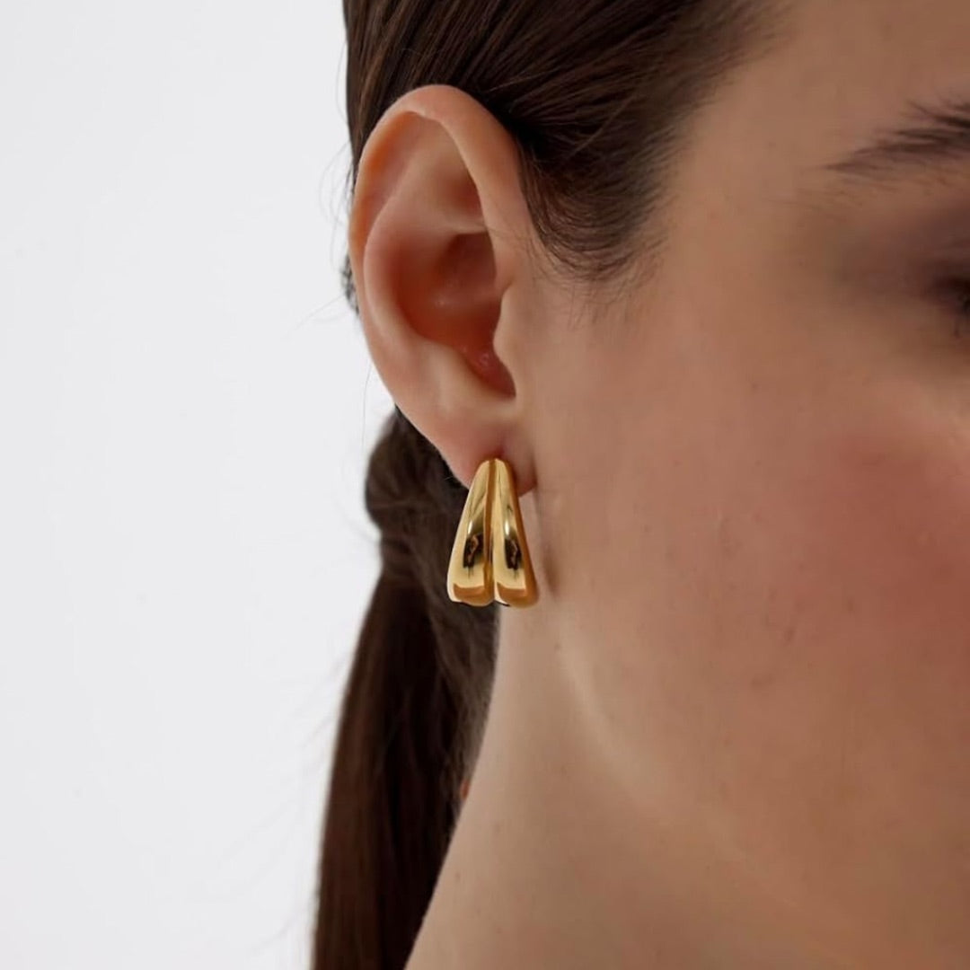 GOLDEN PETAL DROPS EARRINGS