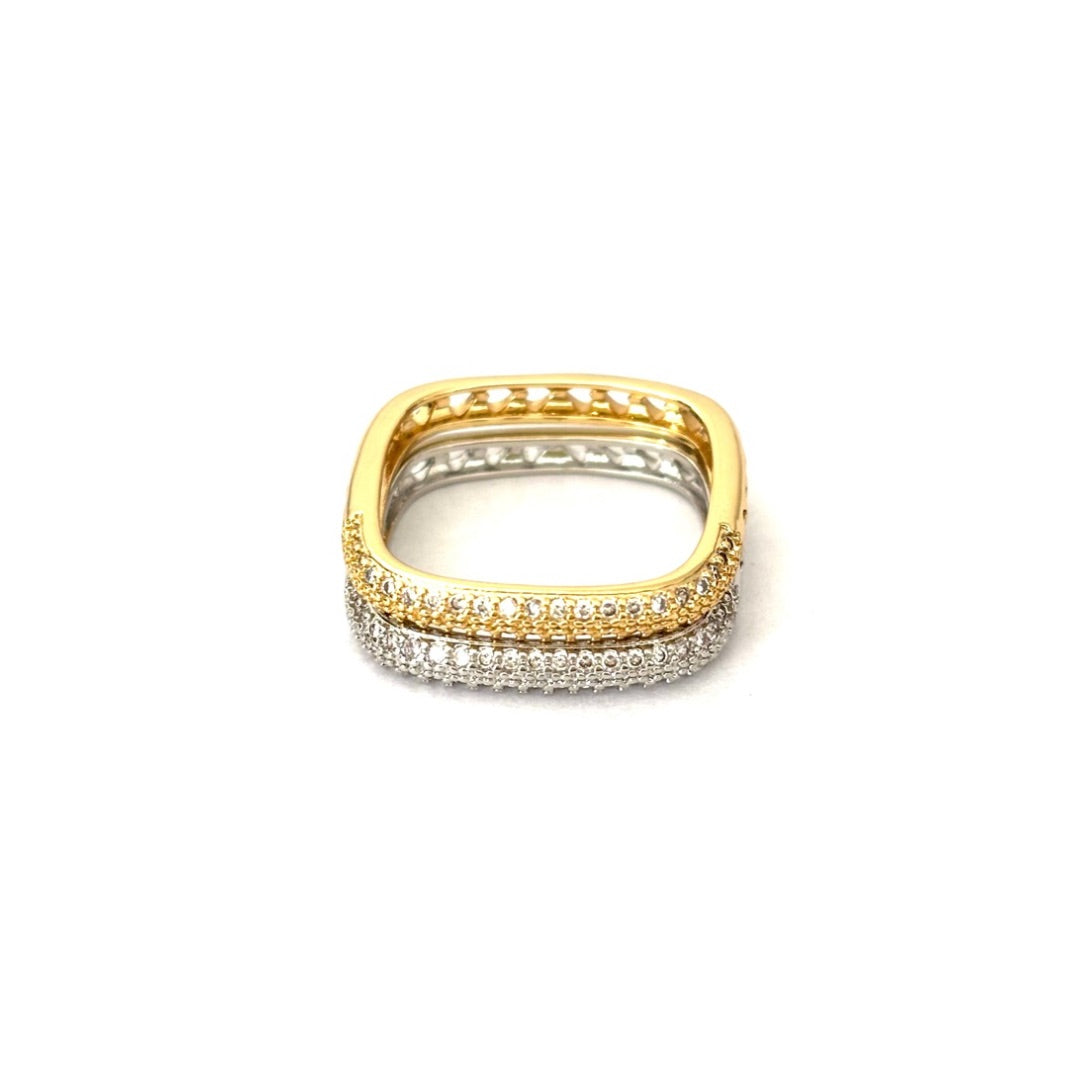 SQUARE PAVE RING