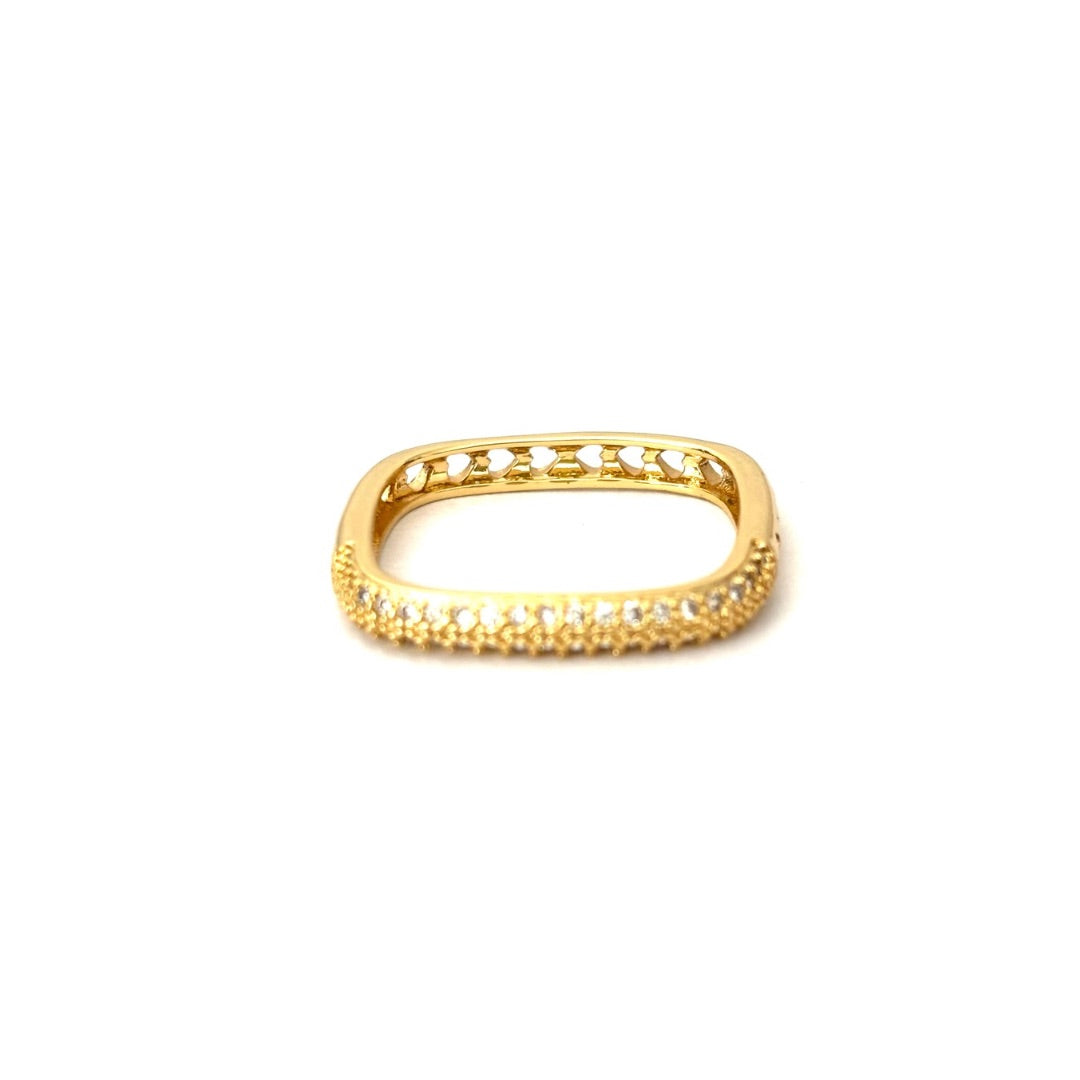 SQUARE PAVE RING