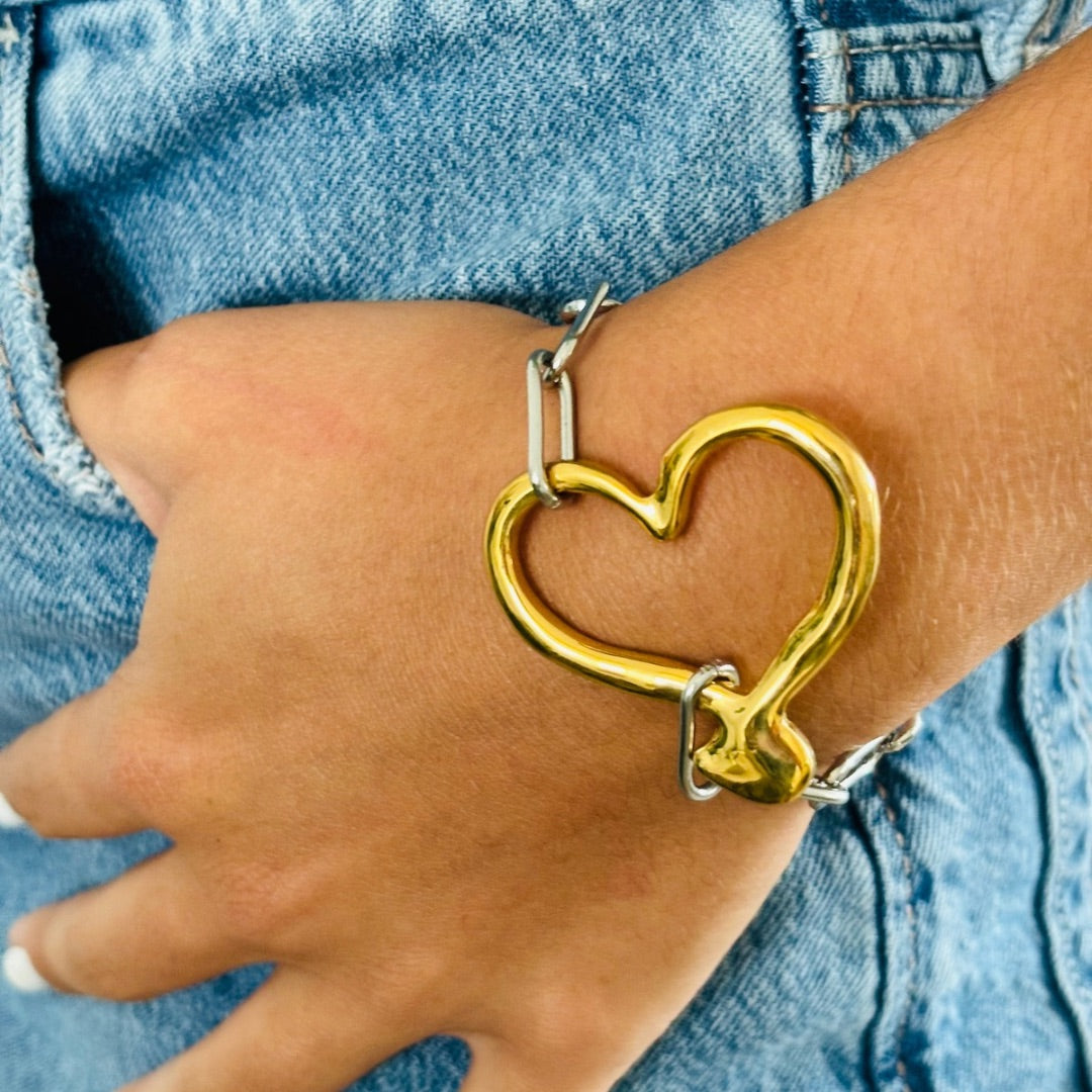 JULIETA HEART LINK BRACELET