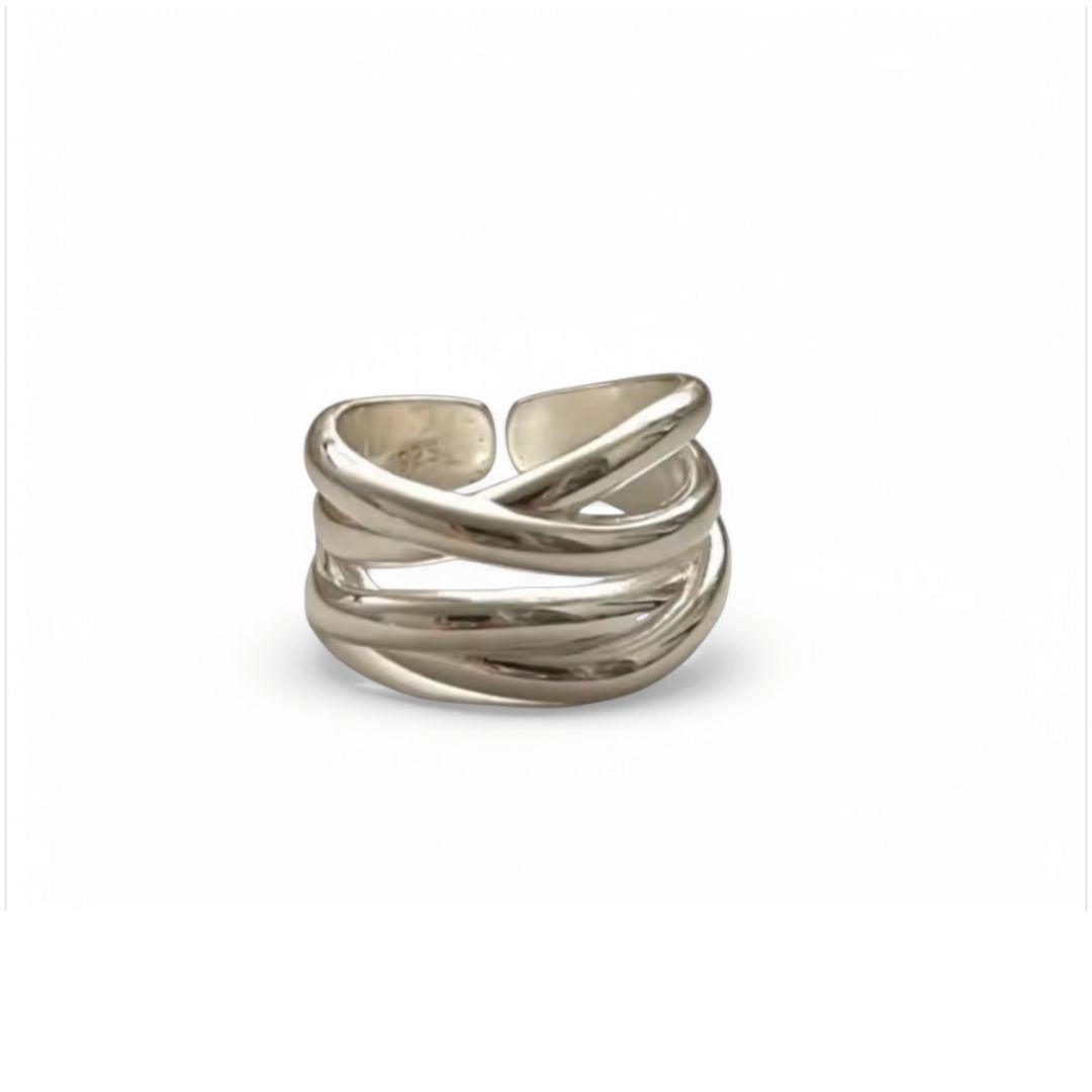 LUNA TWIST SILVER RING
