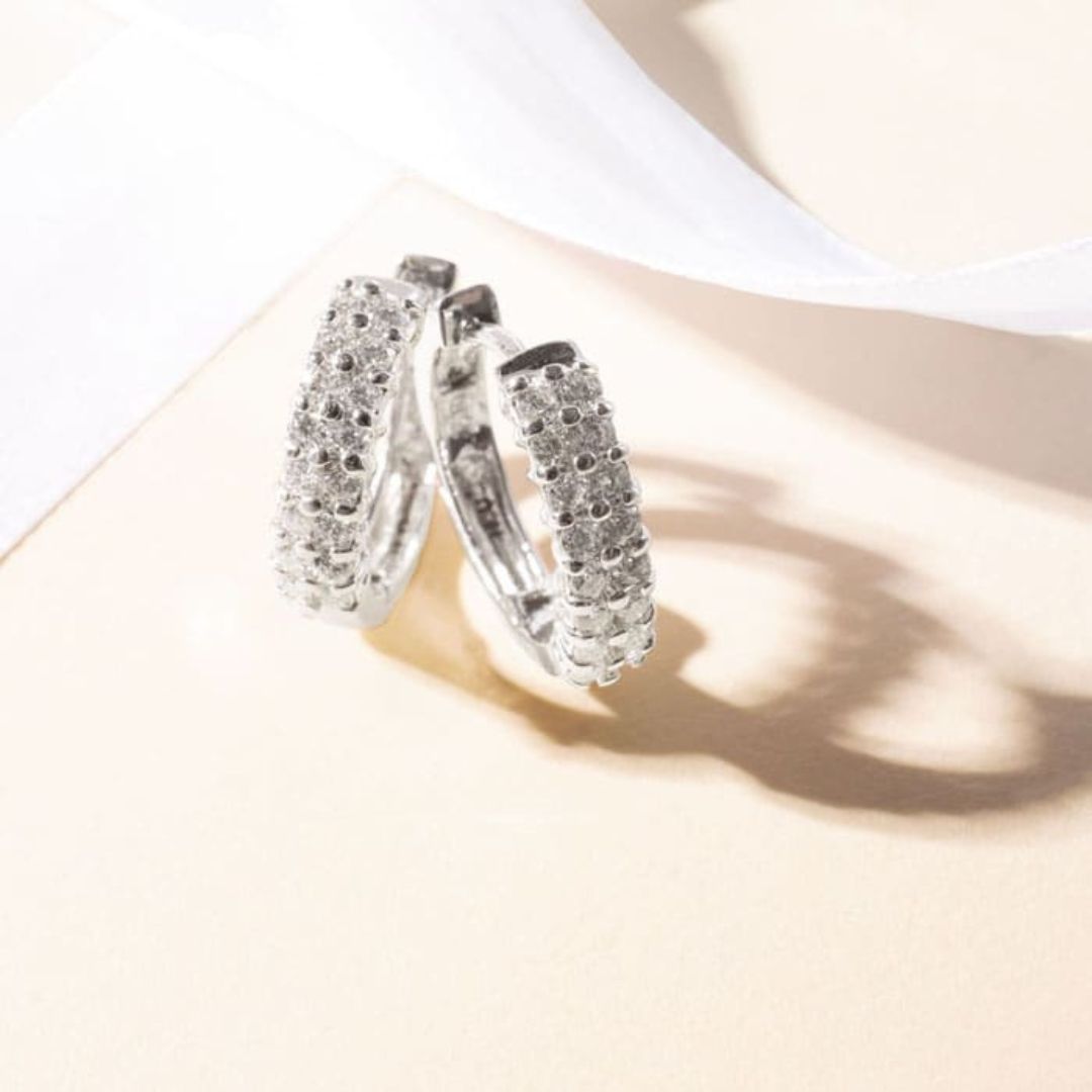 CHANNEL HUGGIE EARRINGS