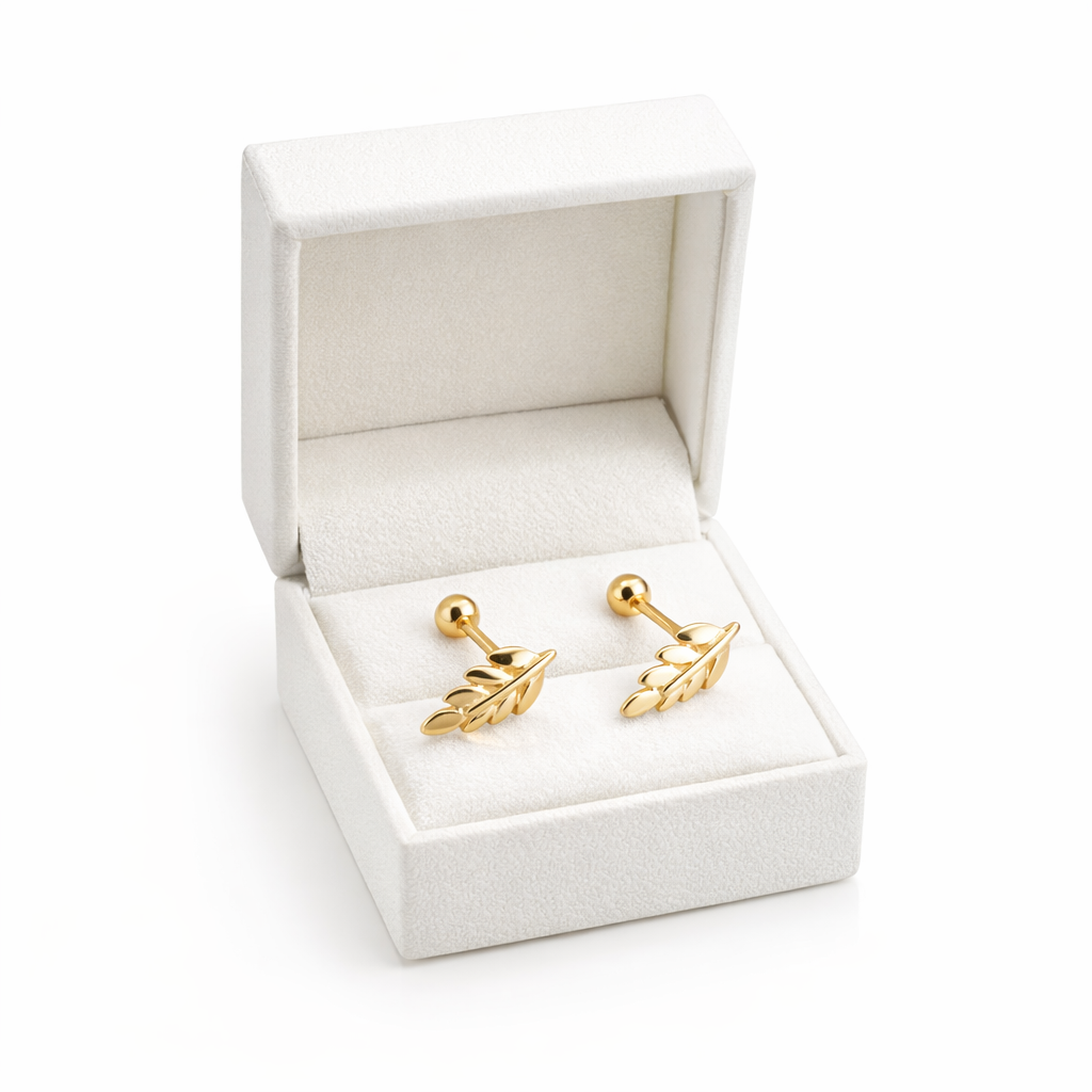 AUTUMN LEAF STUD EARRINGS