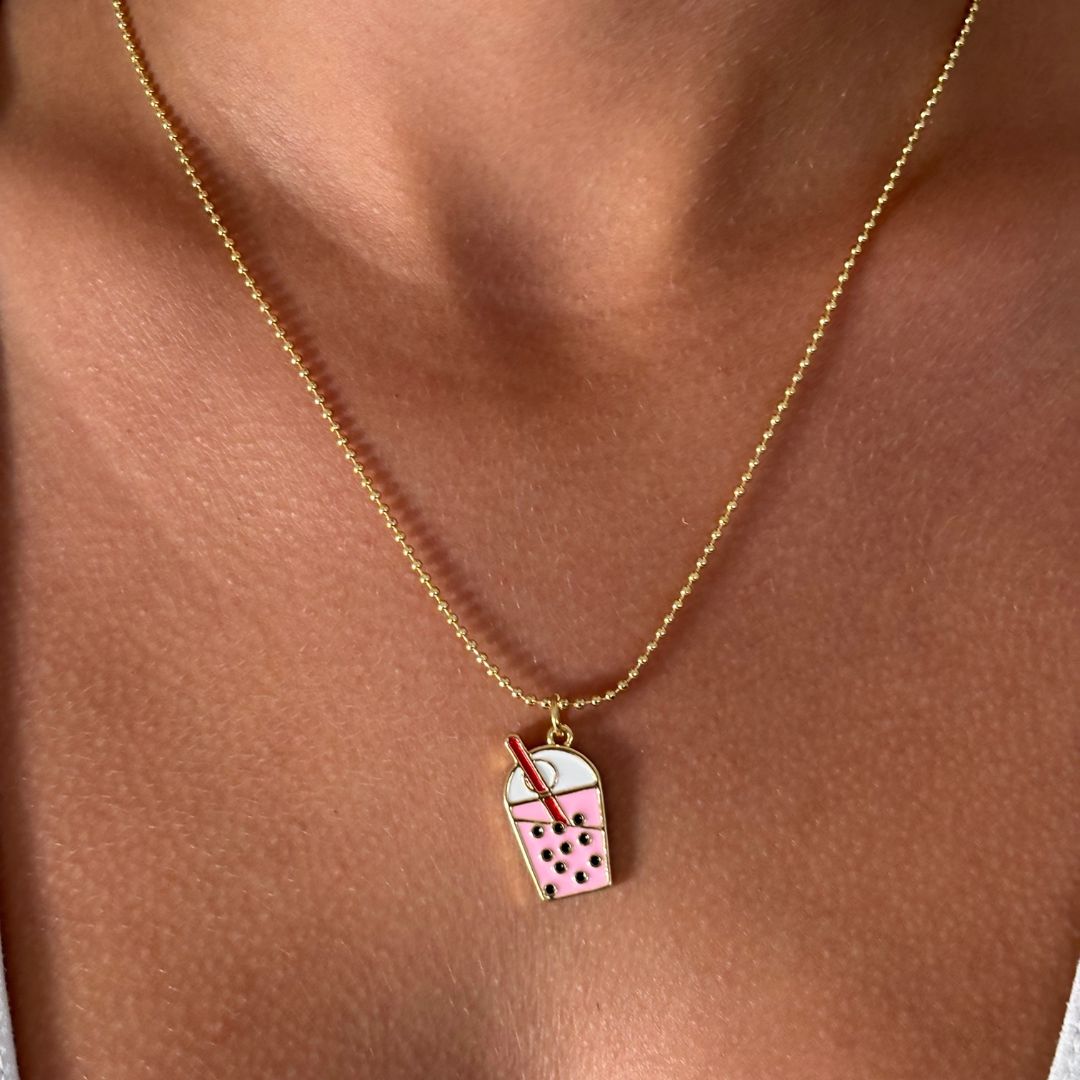 BUBBLE TEA LOVE NECKLACE