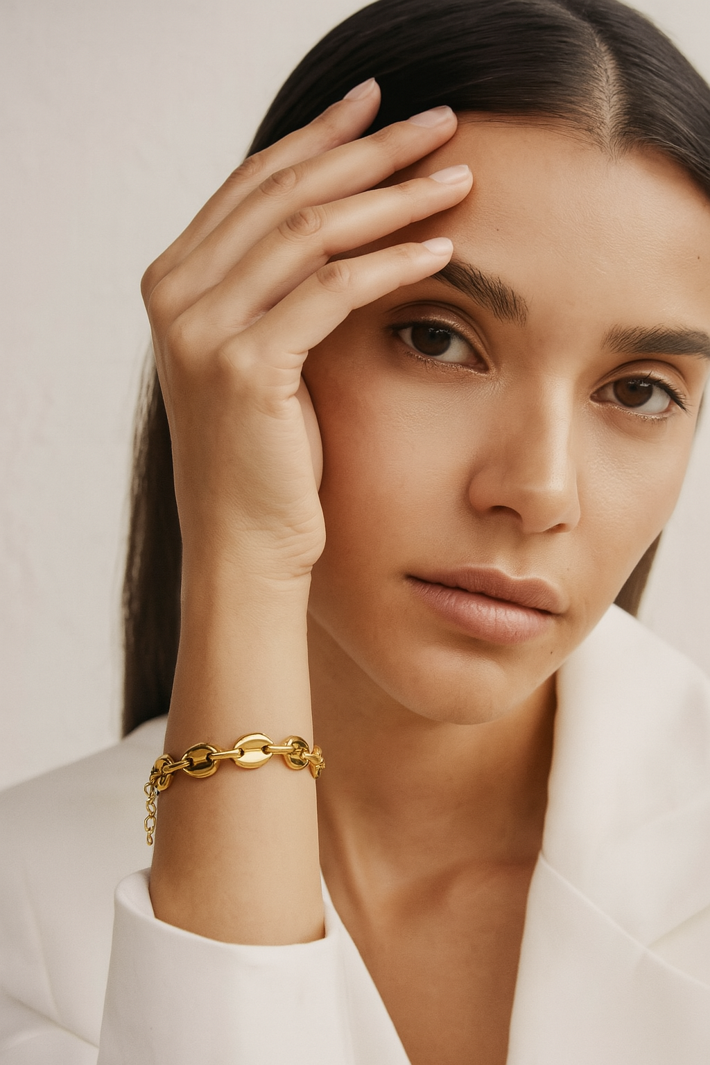 GOLD MARINER LINK BRACELET
