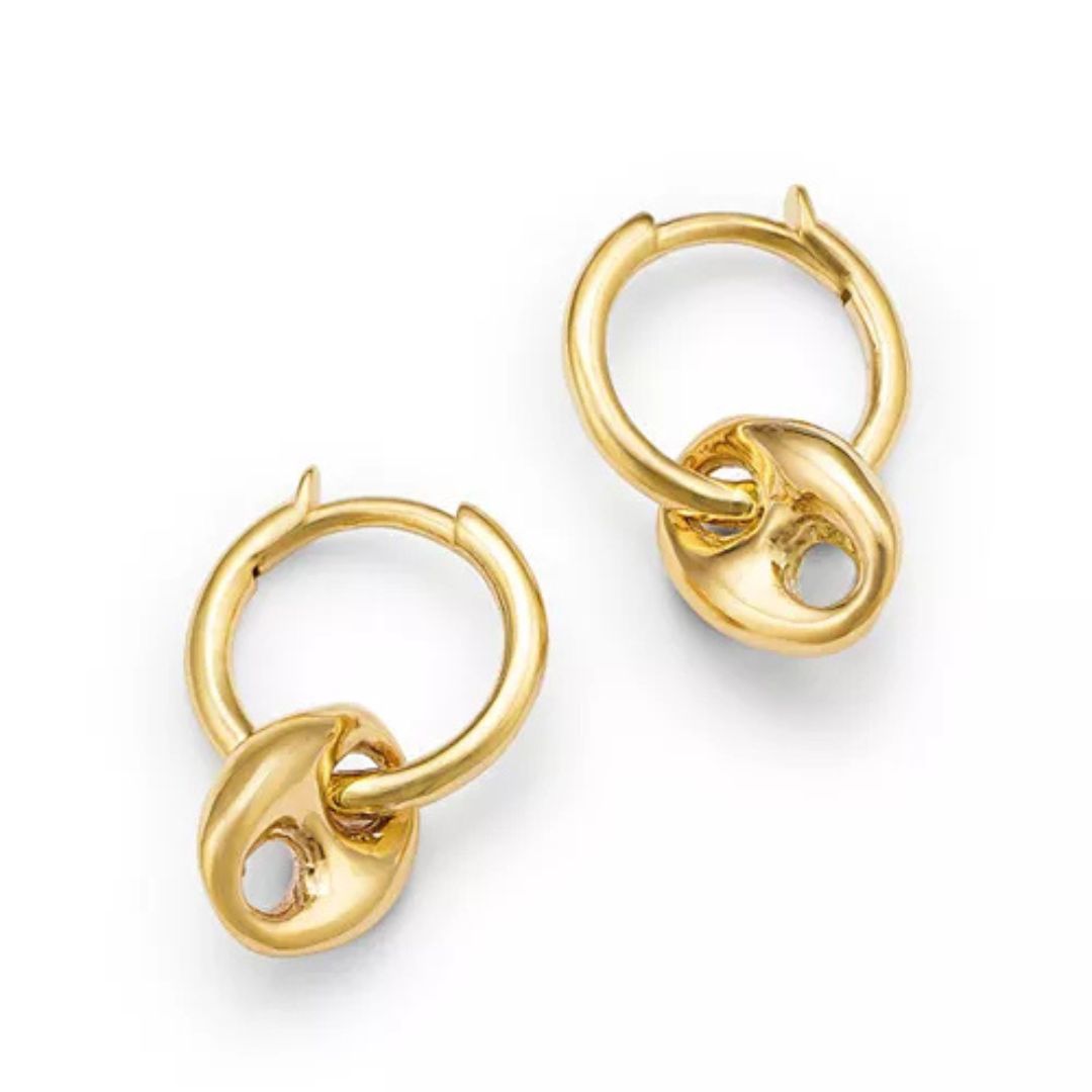 GOLD MARINER LINK EARRINGS