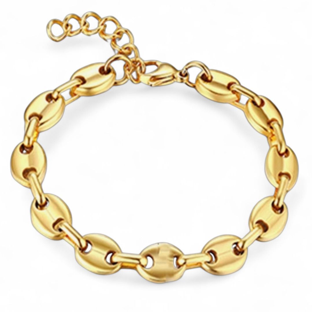 GOLD MARINER LINK BRACELET