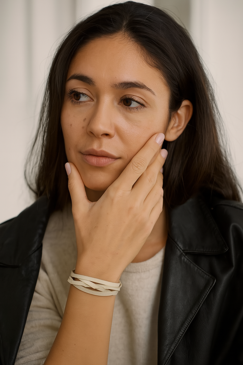 OFF-WHITE LEATHER BRACELET