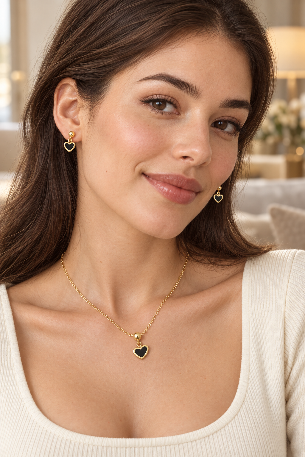 BLACK HEART GIFT SET - GOLD