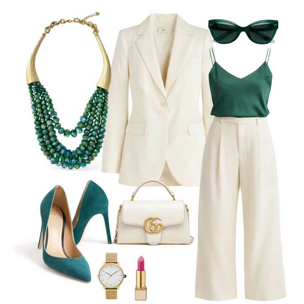 EMERALD CASCADE STATEMENT NECKLACE