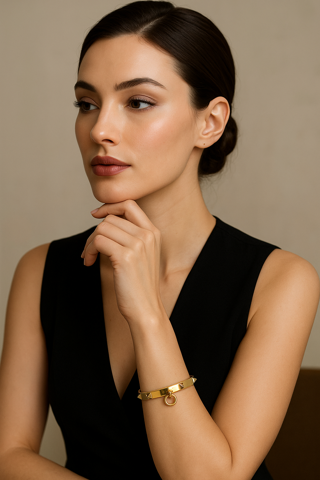 GOLDEN SPIKES BANGLE