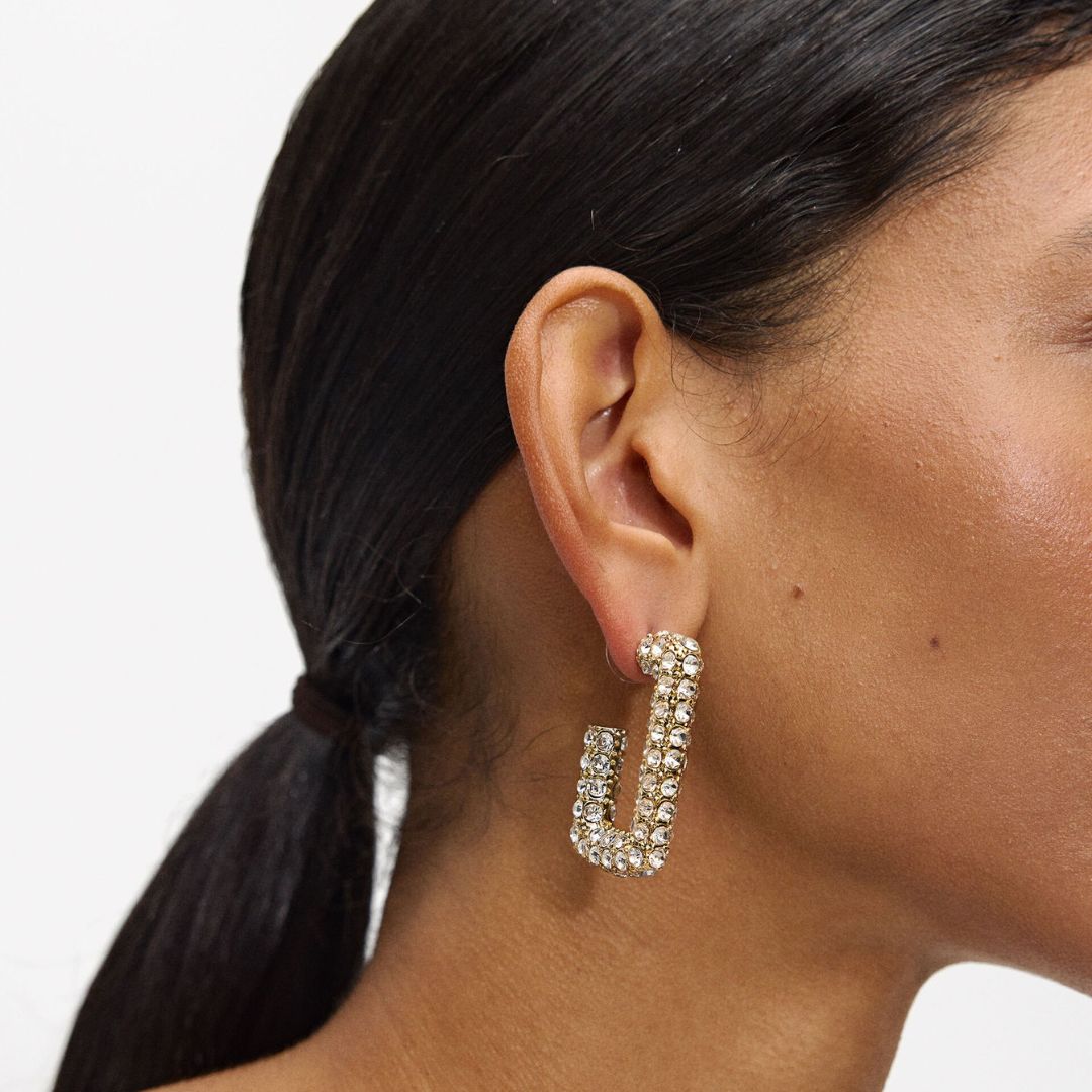 CRYSTAL CURVE HOOPS