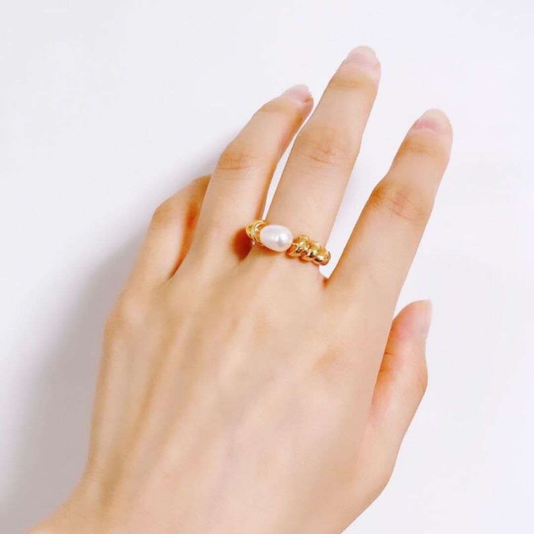 FRESHWATER PEARL TWISTED RING