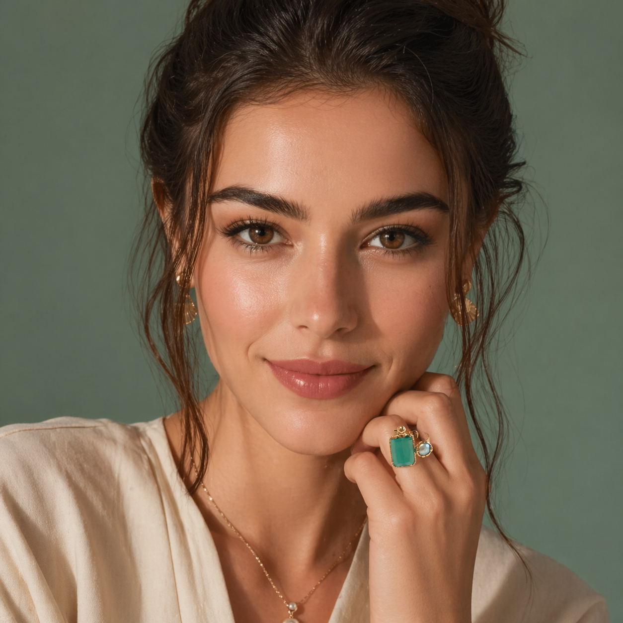 EMERALD GLOW STATEMENT RING