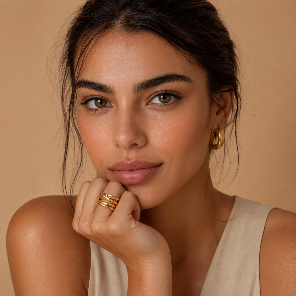 LUNA TWIST GOLD RING