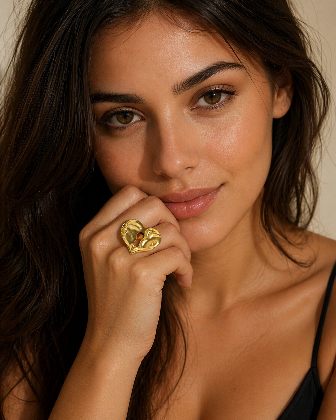 KEY HEART RING