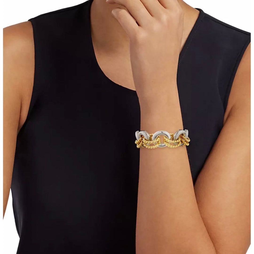 TWO TONE LINK BRACELET