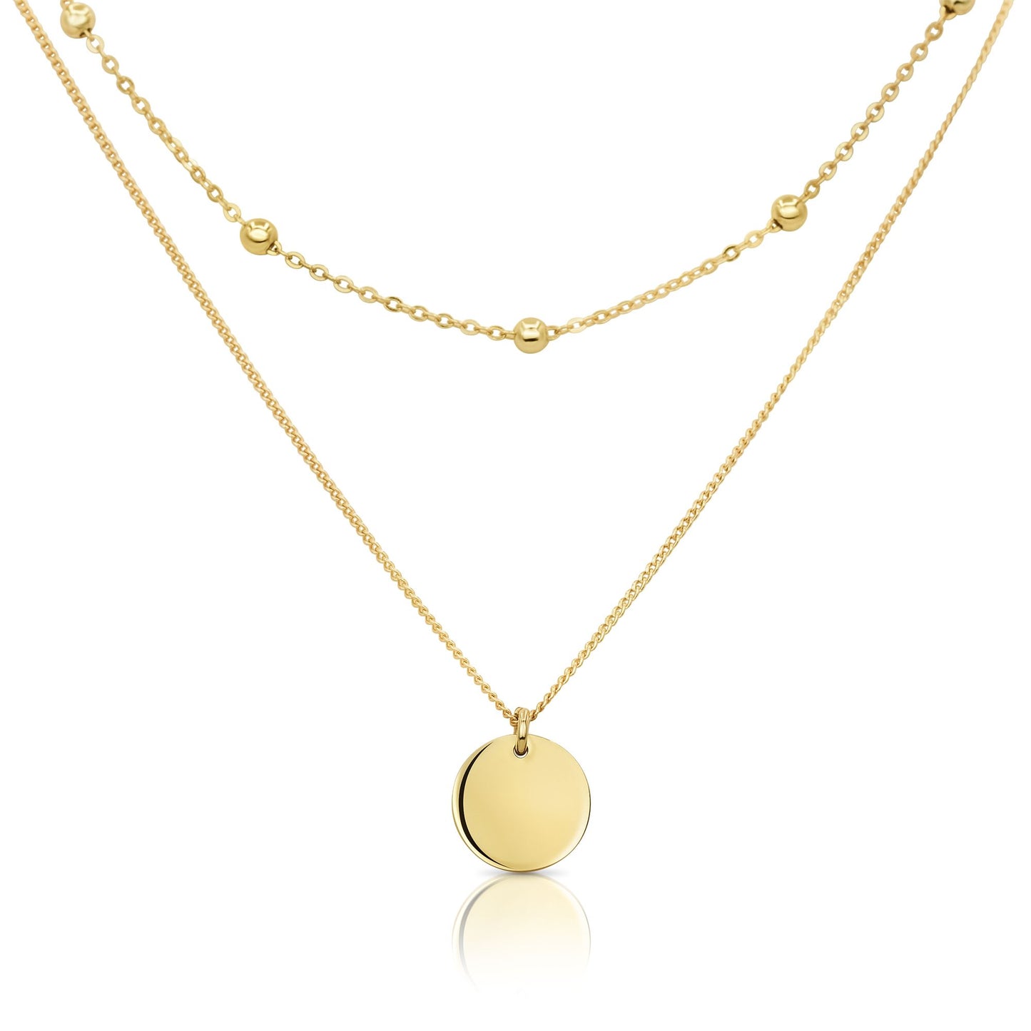 CAROLA DISC LAYERED NECKLACE