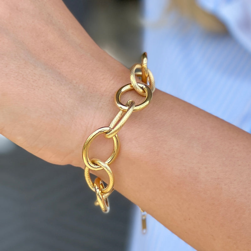 LENA OVAL LINK BRACELET
