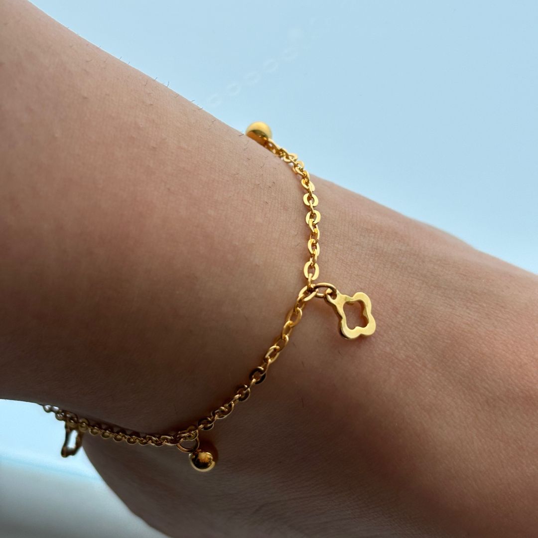 FLOWER CHARM ANKLET