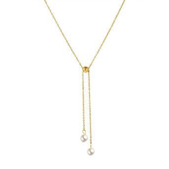 ALBA DROP PEARL NECKLACE - Metales & Co