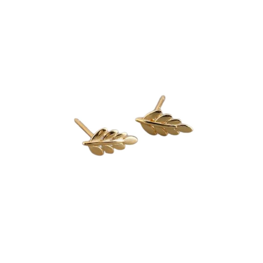 AUTUMN LEAF STUD EARRINGS - Metales & Co
