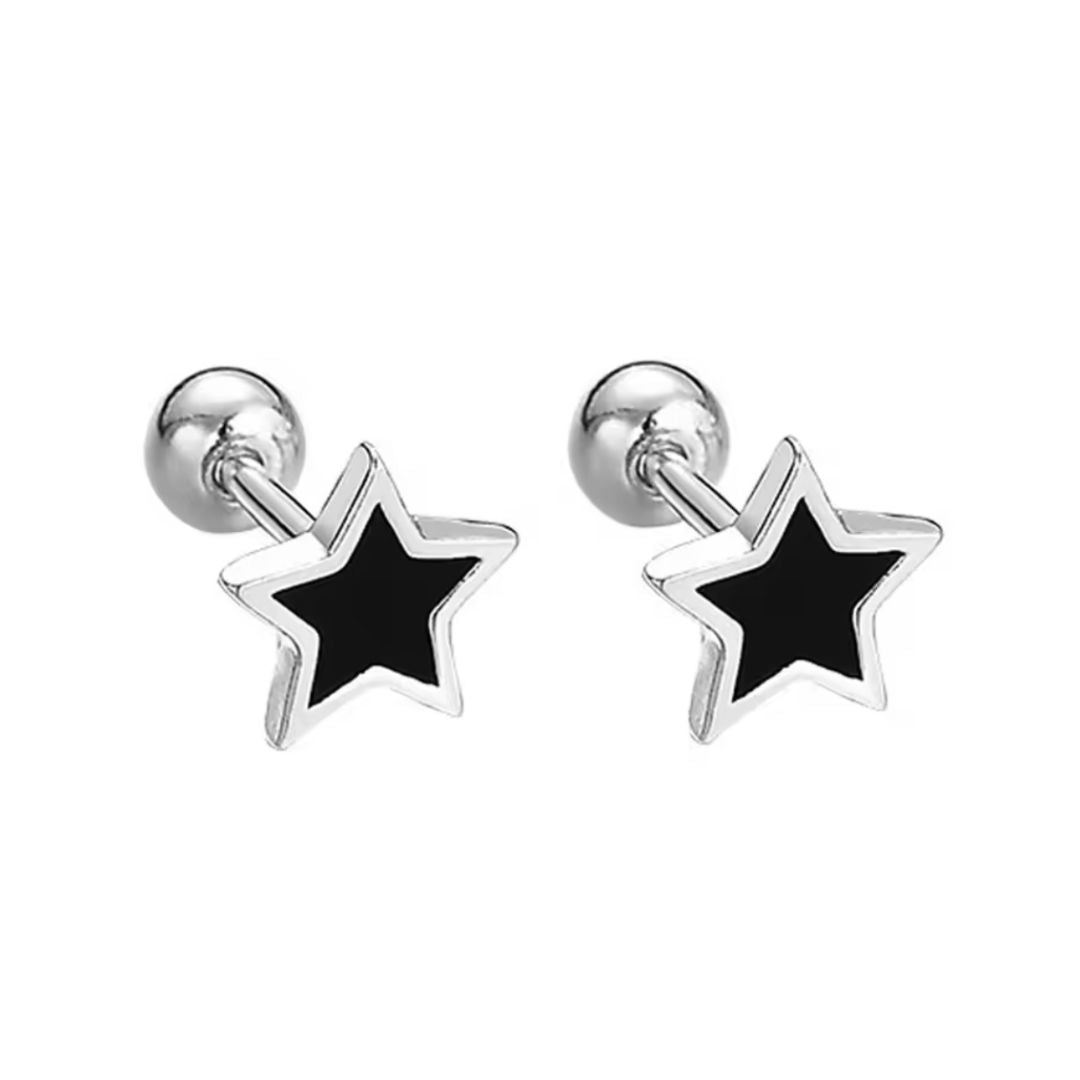 BLACK STAR STUD - Metales & Co