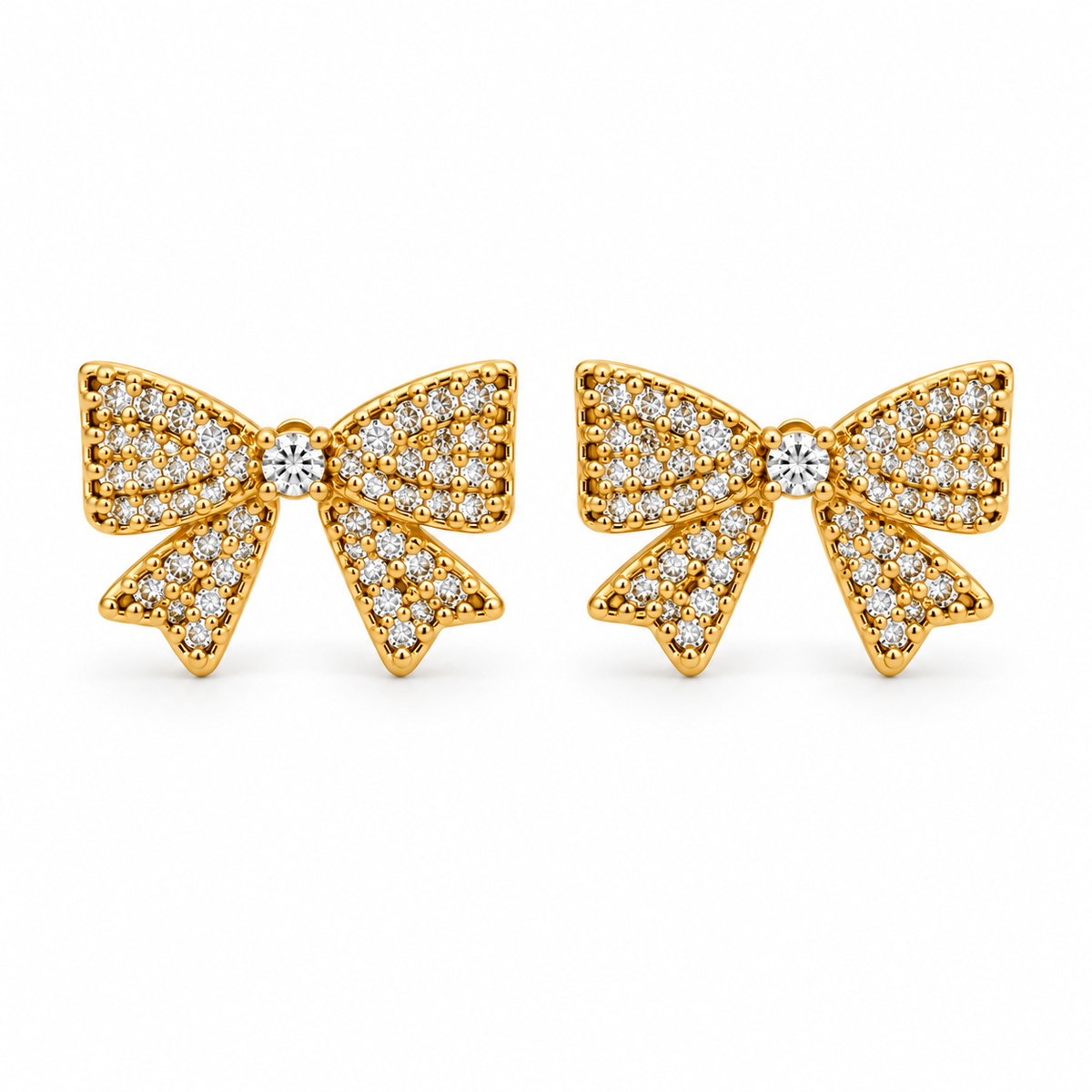 CRYSTAL BOW EARRINGS