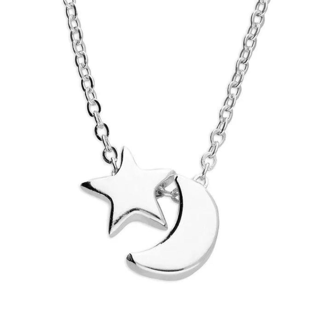 CRESCENT MOON AND STAR NECKLACE