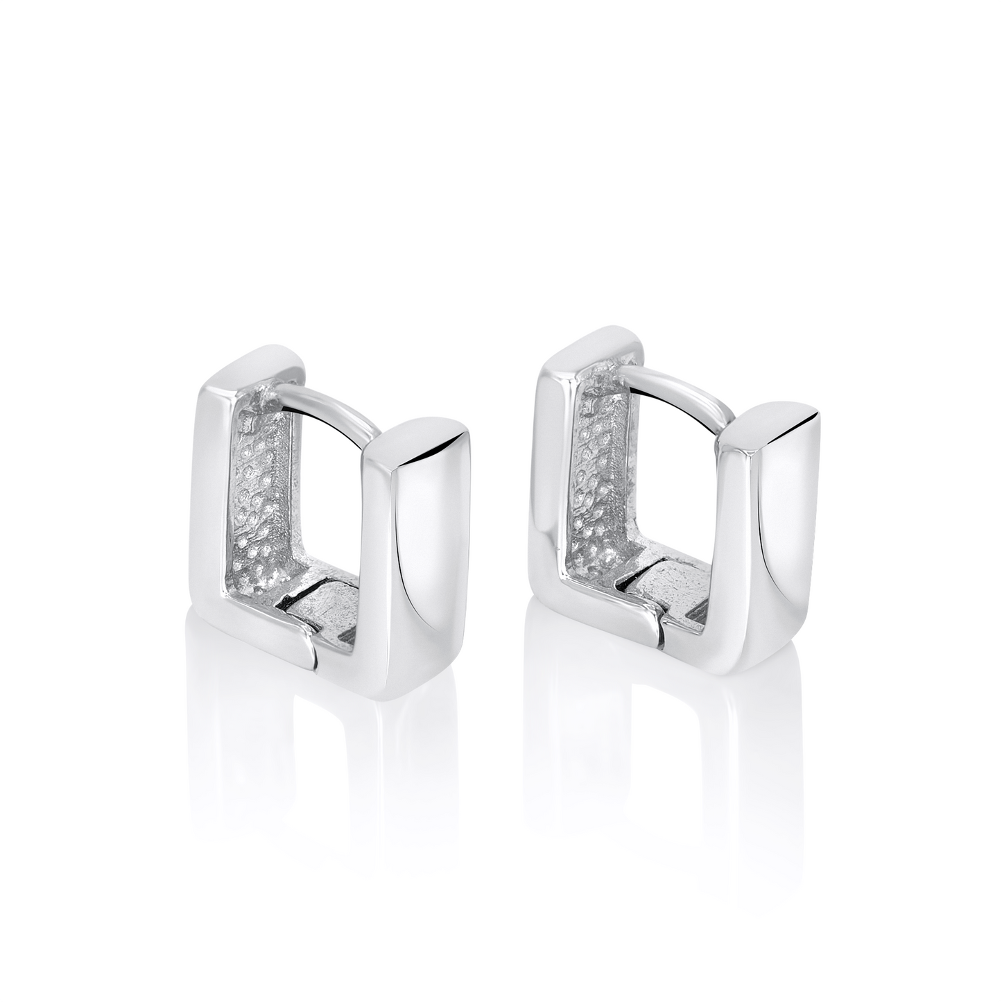 ELLA MINI SQUARE HUGGIE EARRING