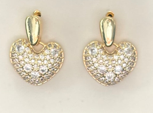 SPARKLE HEART EARRINGS