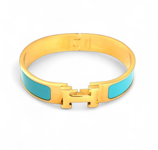BLUE CLIC “H” BRACELET