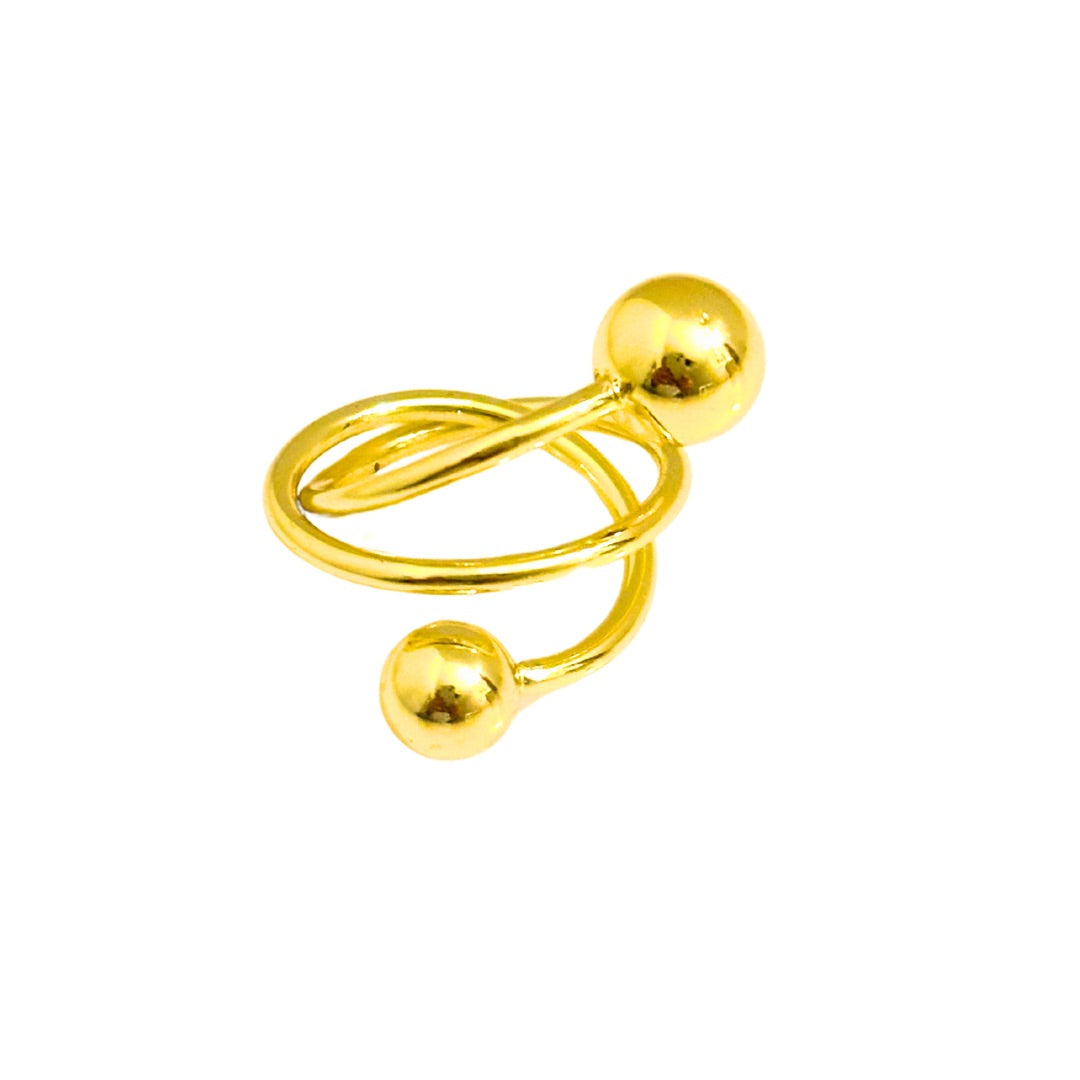 MINIMALIST DOUBLE SPHERE RING