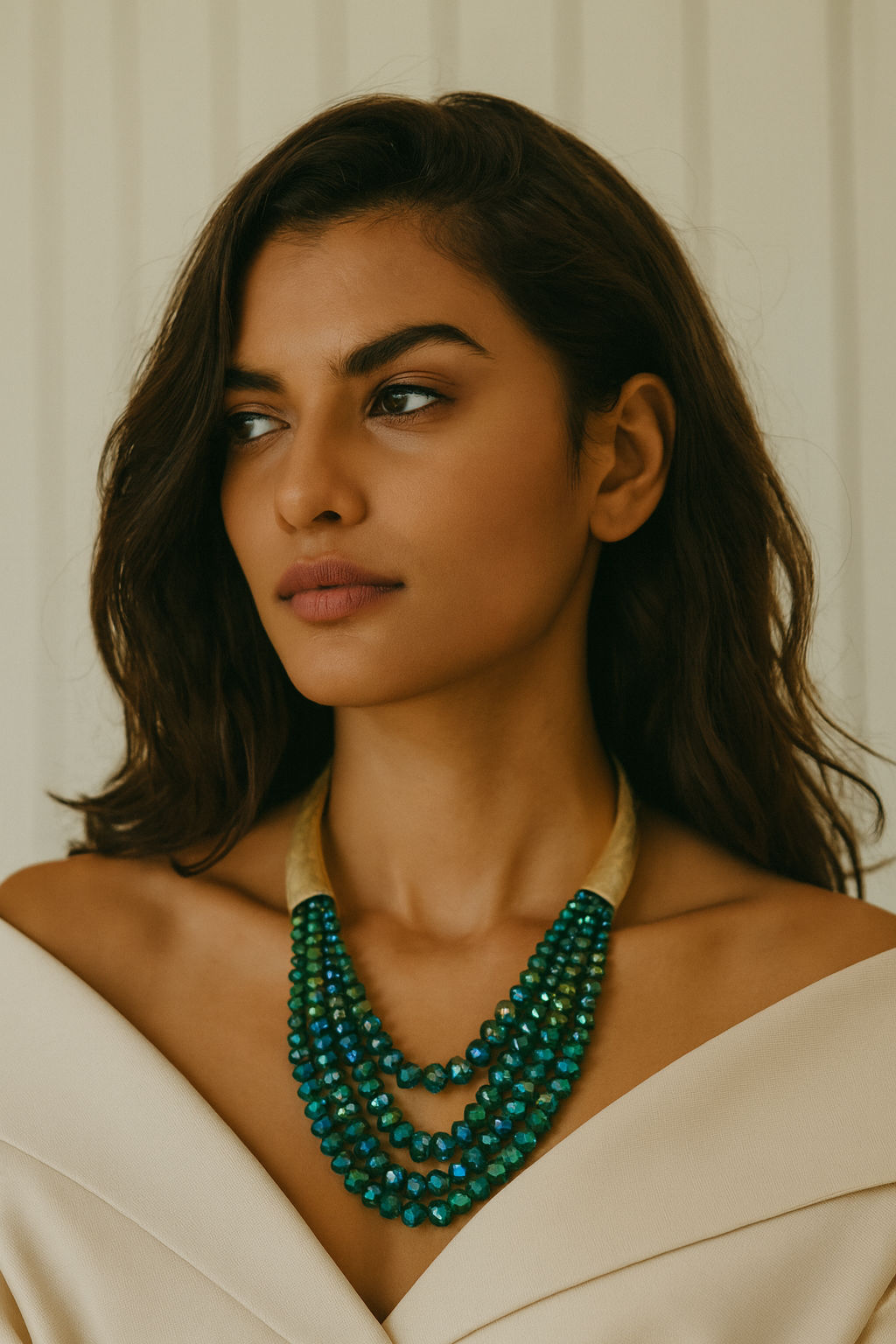 EMERALD CASCADE STATEMENT NECKLACE