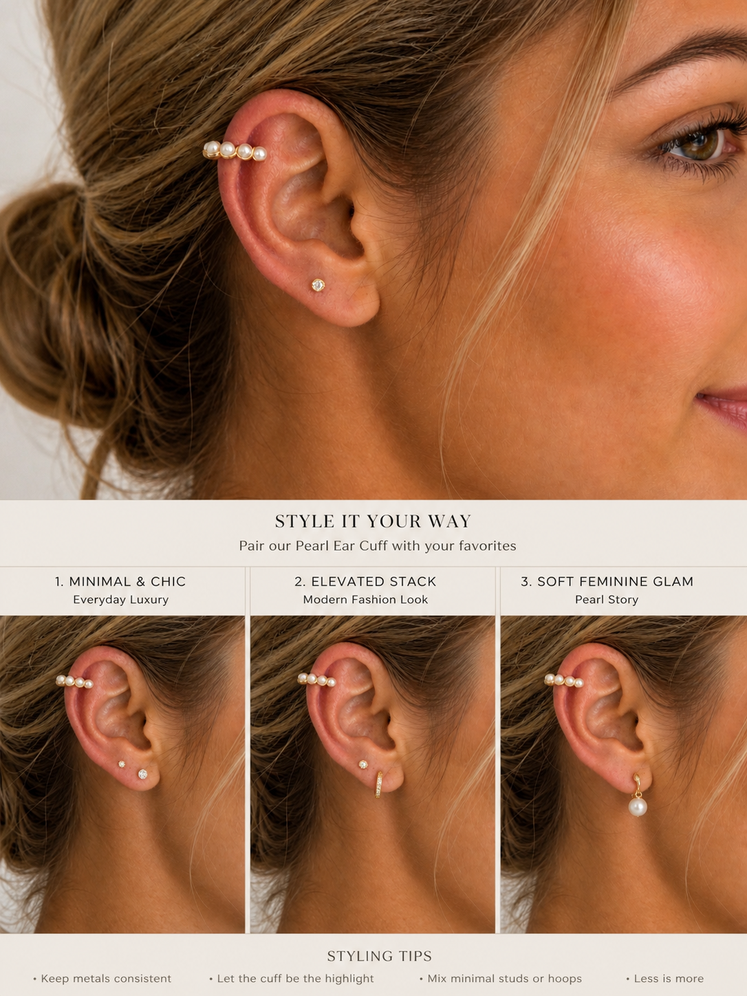 ISLA PEARL EAR CUFF