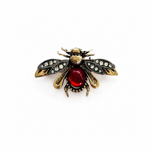 SCARLET ROYALE BEE BROOCH