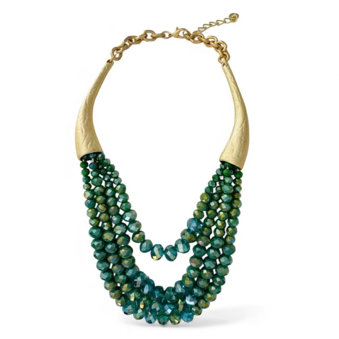 EMERALD CASCADE STATEMENT NECKLACE