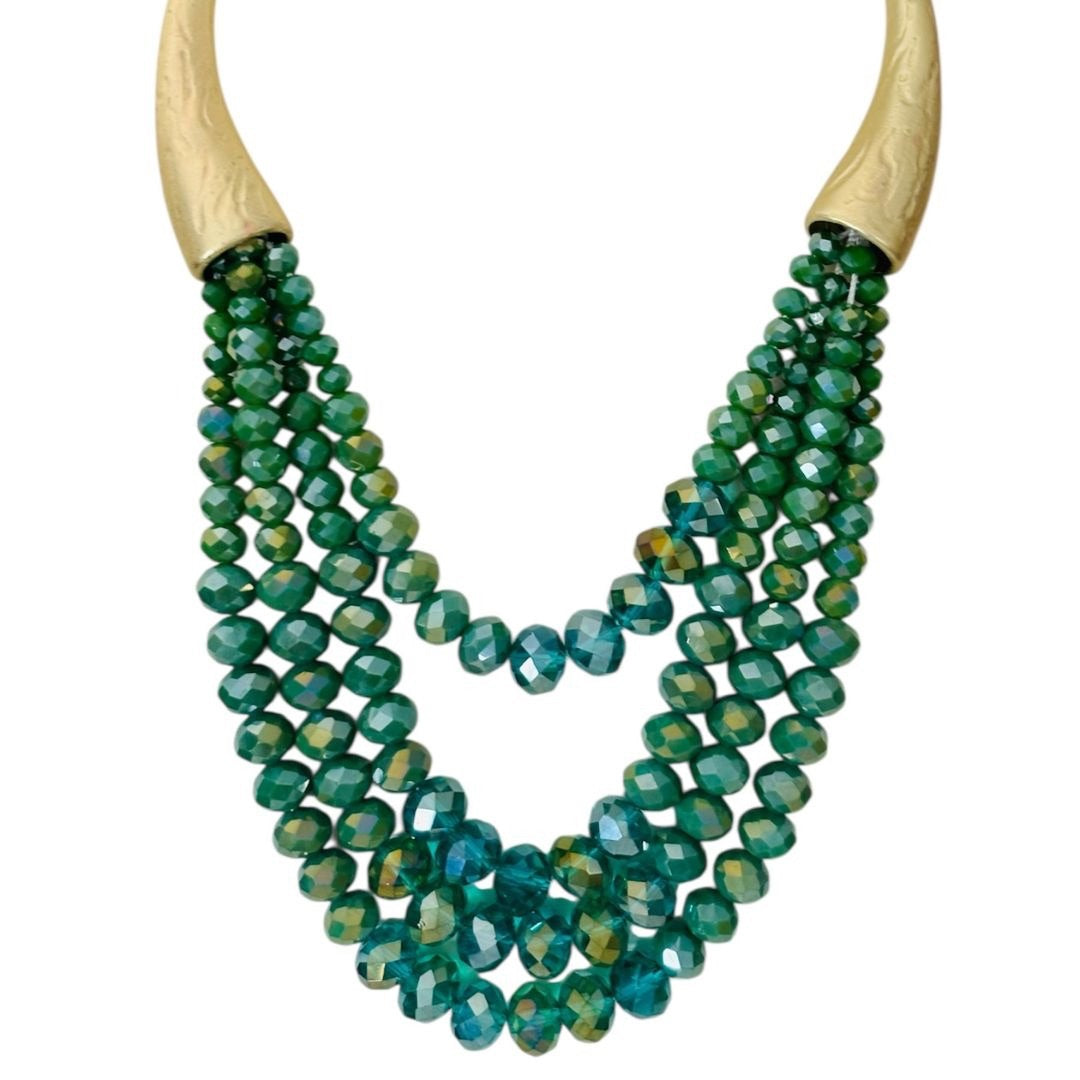 EMERALD CASCADE STATEMENT NECKLACE