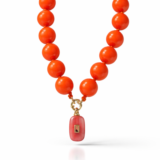 CORAL SOLÈ STATEMENT NECKLACE