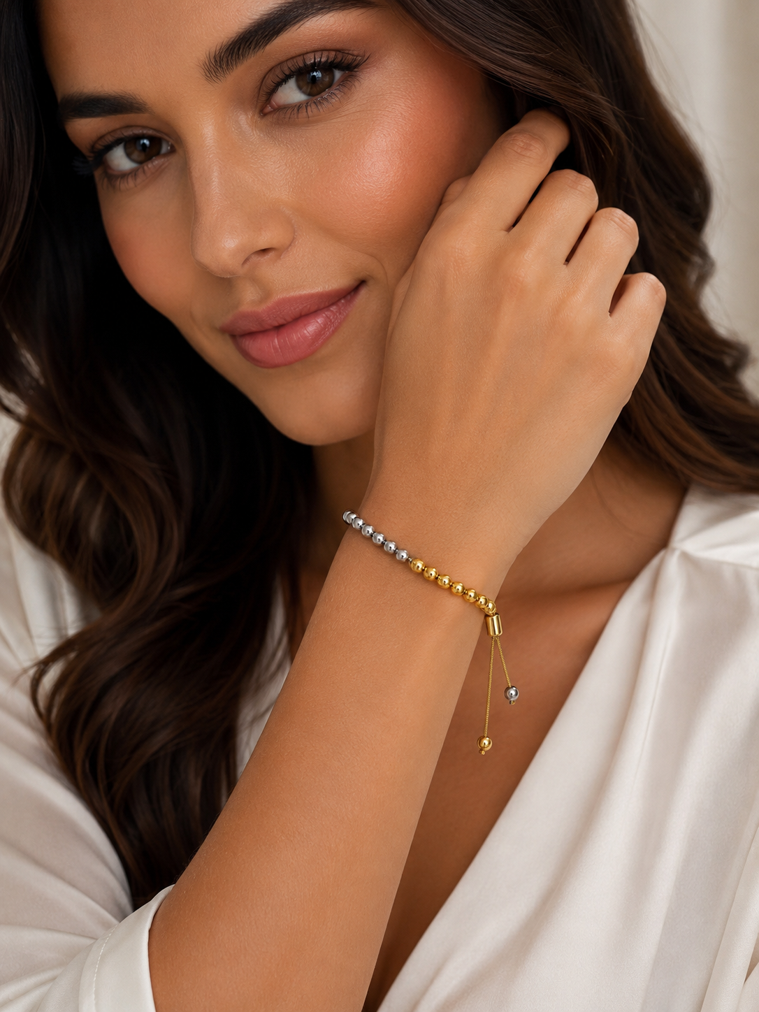 TWO-TONE BEADS BRACELET