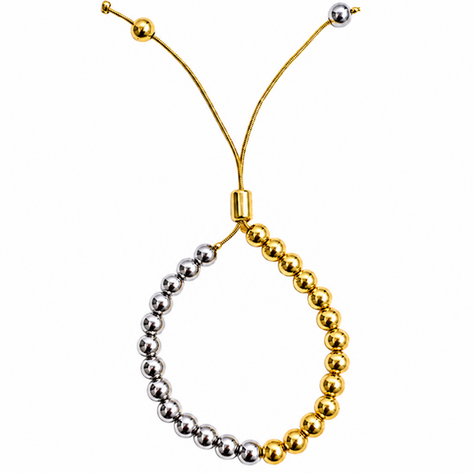 TWO-TONE BEADS BRACELET