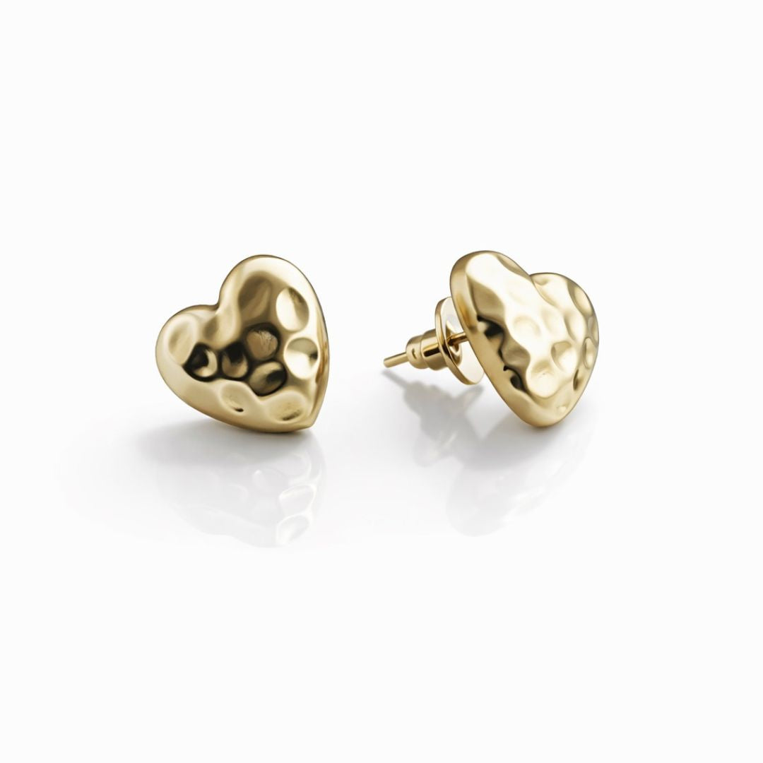 SCULPTED HEART EARRINGS