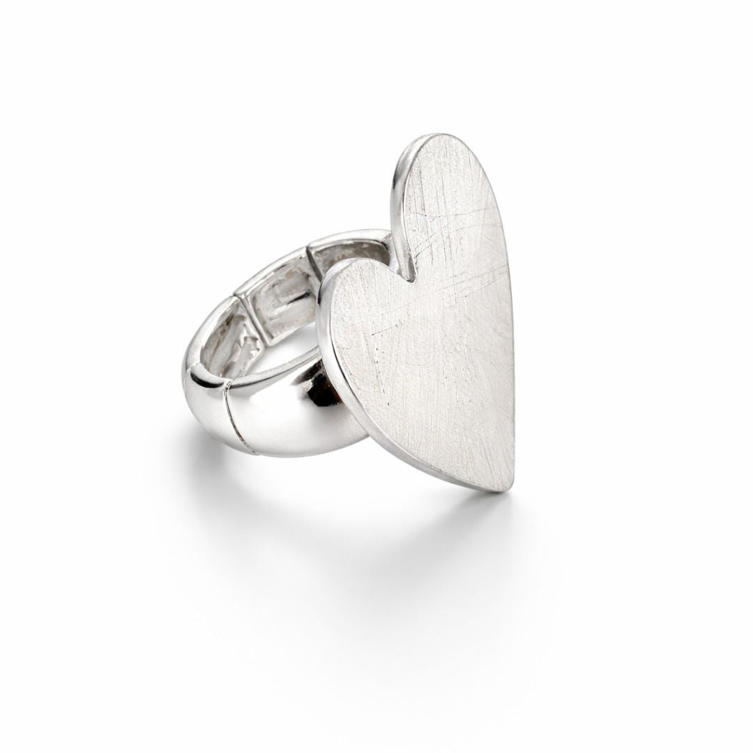 SILVER SOLSTICE HEART RING